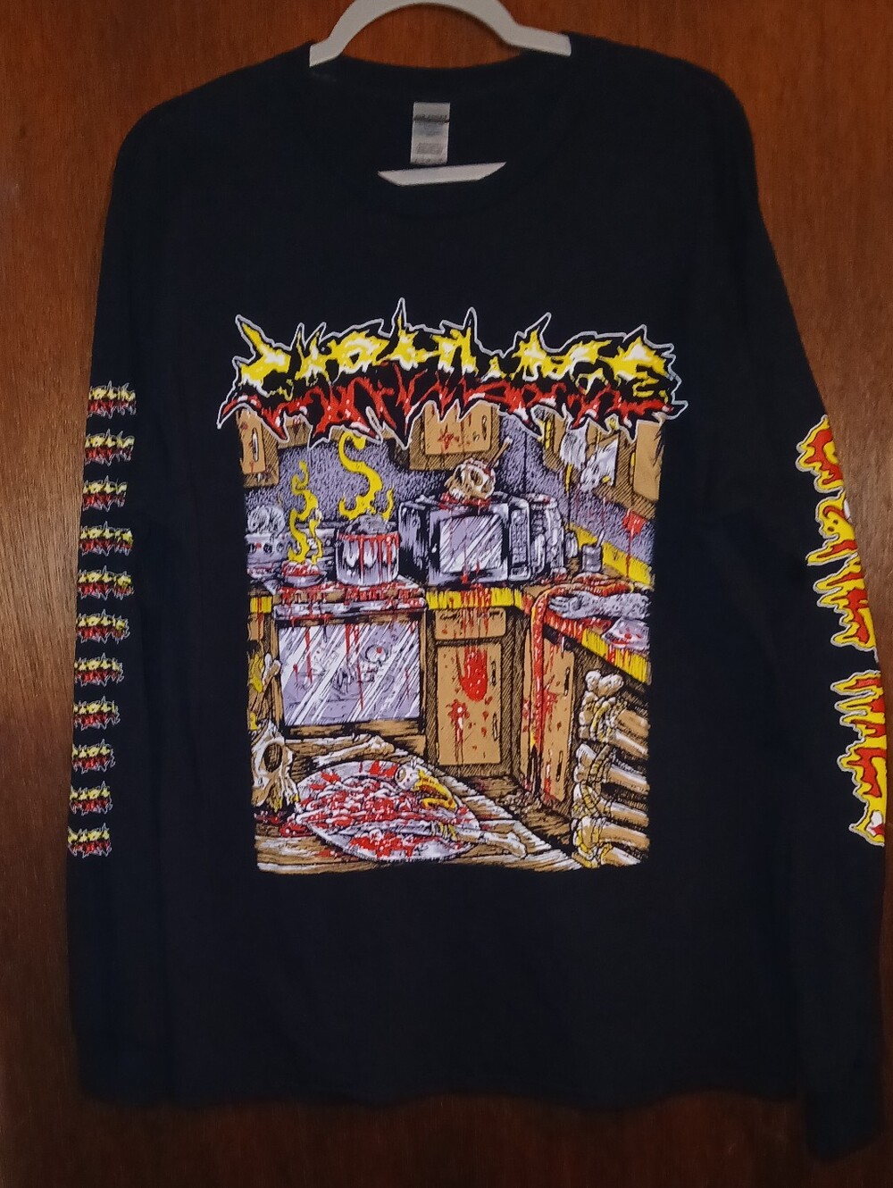 Black, Red and Yellow Cartilage Long Sleeve Band Tee